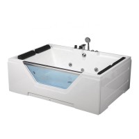 Garden style  large cheap double whirlpool massage bathtub with shower discount  whirlpool tubs for sale